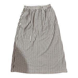 dRA Los Angeles Ayla Striped Midi Skirt Waffle Knit, Pockets
